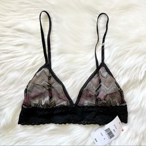 HANKY PANKY 3/$30 Black sheer bralette size small